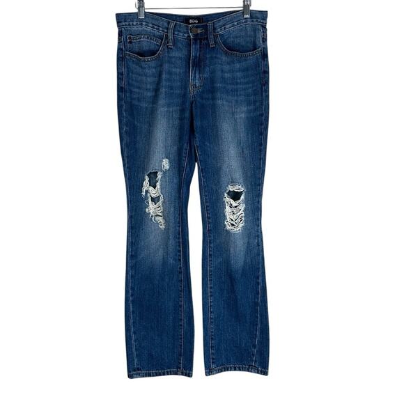 BDG Urban Oufitters Womens 28 Straight Leg Jeans Distressed Mid Rise Y2K Grunge - Picture 1 of 4